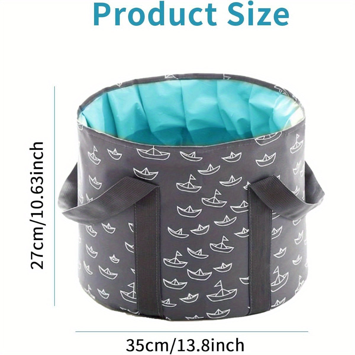 6.6gal Large Collapsible Bucket - Heavy-Duty Foldable Foot Bath Tub & Spa Basin, Portable with Folding Step, for Home, Travel, Camping, Salon - Space-Saving Design, Portable Bathtub, Compact Storage, Sturdy Handles, Home Users
