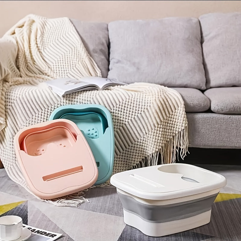 1pc Foldable Foot Bath bucket, Foot Bath Tool, Foot Bath Massager, Foot Soaking Basin, Large Foot Soaking Basin Bath\u002FBathroom Accessories