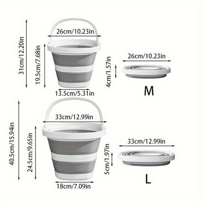 1pc Folding Bucket, Portable Plastic Bucket, Portable Outdoor Car Fishing Bucket, Household Large Capacity Dirty Clothes Basket, Washing Bucket, Foot Soaking Bucket, Multi-functional Folding Bucket, Home Organizer Storage Bucket, Laundry Baskets