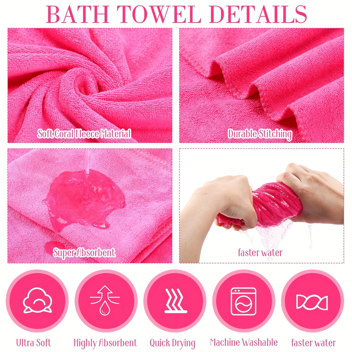 12pcs Foot Spa Kit For Women 12.5 12.5 8.3 Inch Foot Care Bath And 12 28 Inch Hand Towels Washbasin Salon Towels For Spa Party Sleepover Supplies (Rose Red)
